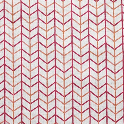 Kit Kemp Small Way Linen Fabric in Hot Pink